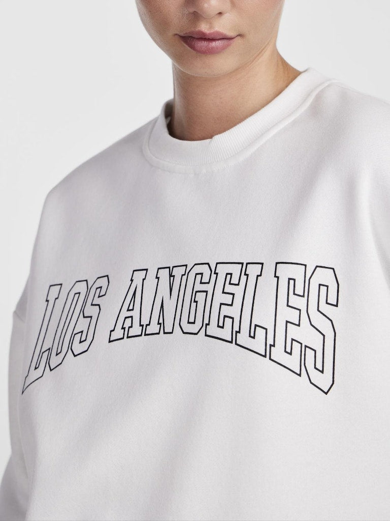 PCFreya LS Oversize Sweat Bright White