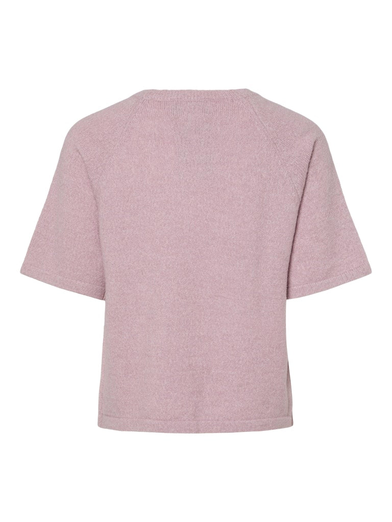 PCMikela SS O-Neck Knit Dawn Pink
