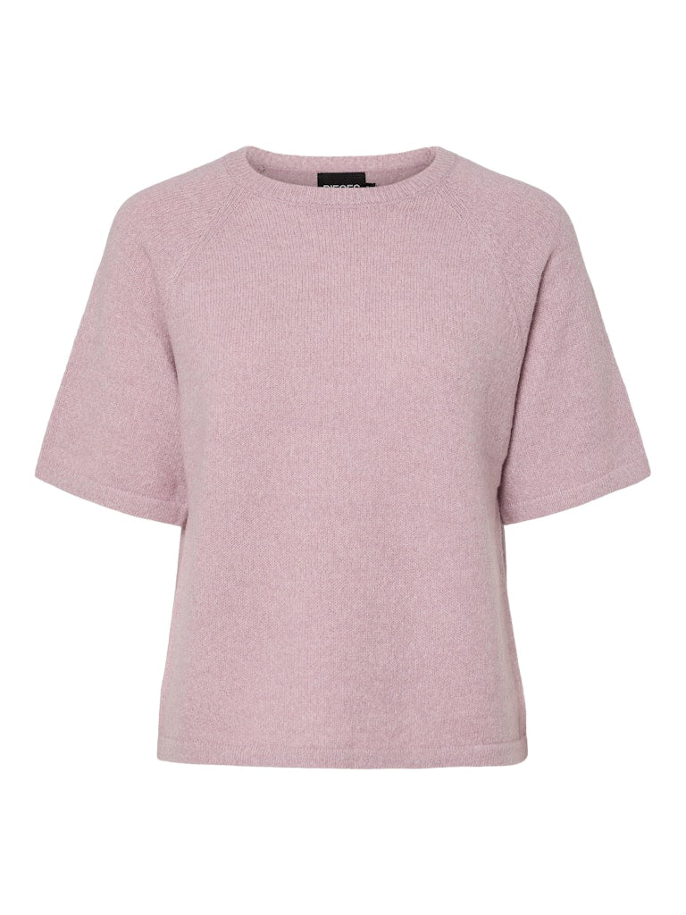 PCMikela SS O-Neck Knit Dawn Pink