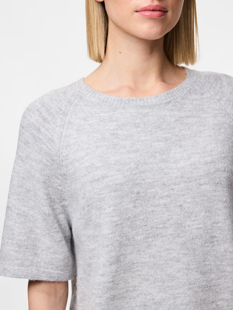 PCMikela SS O-Neck Knit LGM