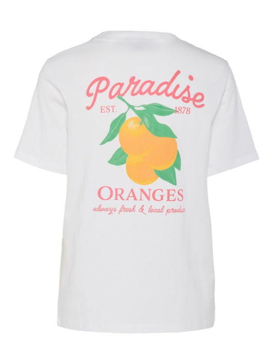 PCSummer SS Printed T-Shirt Paradies Oranges