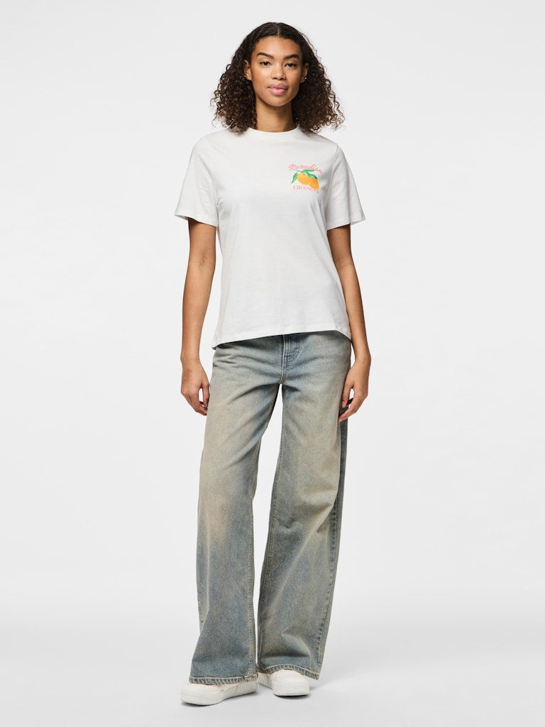 PCSummer SS Printed T-Shirt Paradies Oranges