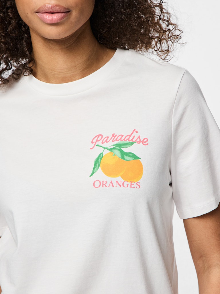 PCSummer SS Printed T-Shirt Paradies Oranges
