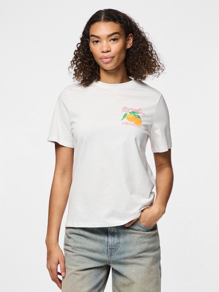 PCSummer SS Printed T-Shirt Paradies Oranges