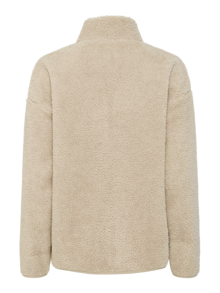 PCSadia LS Teddy Jacket Silver Gray