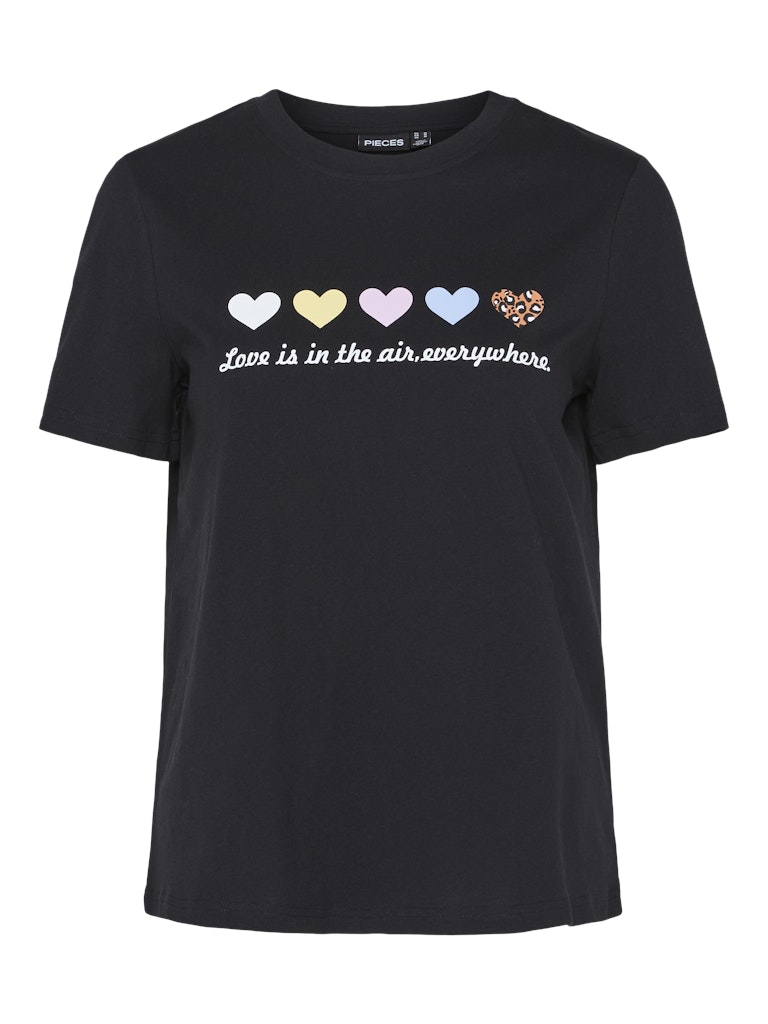 PCMaria SS O-Neck Tee Black