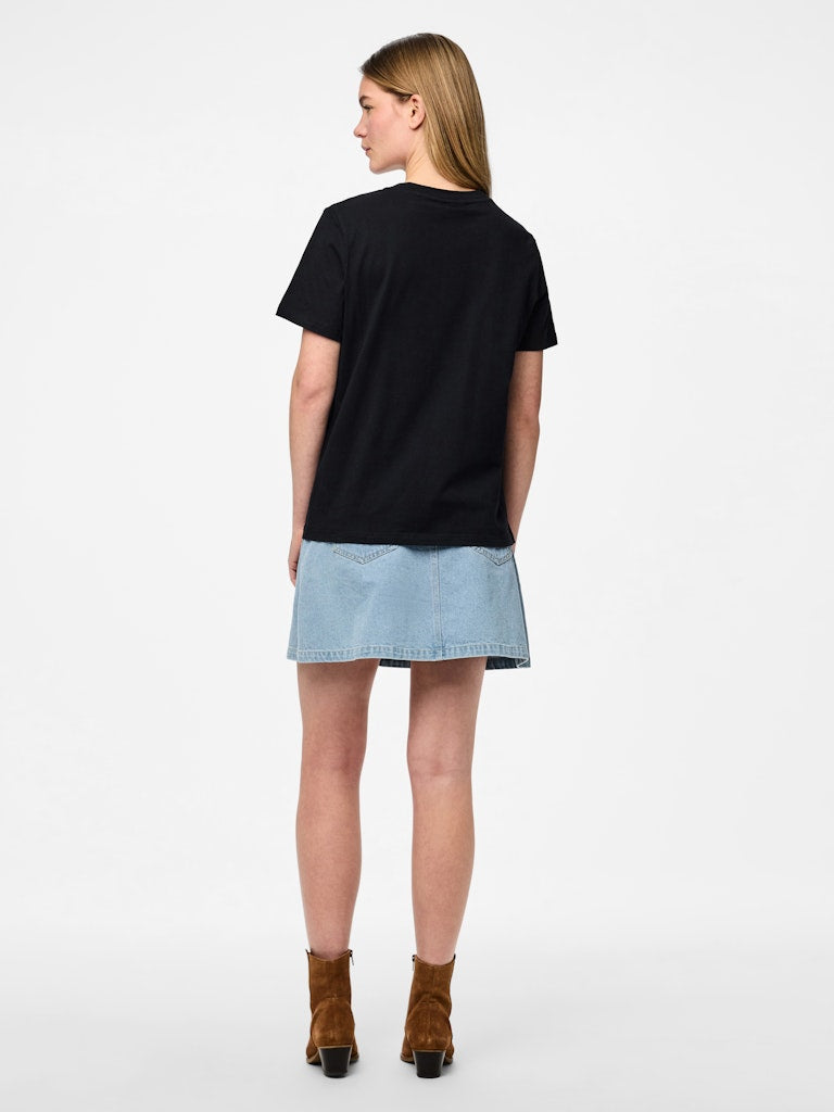 PCMaria SS O-Neck Tee Black