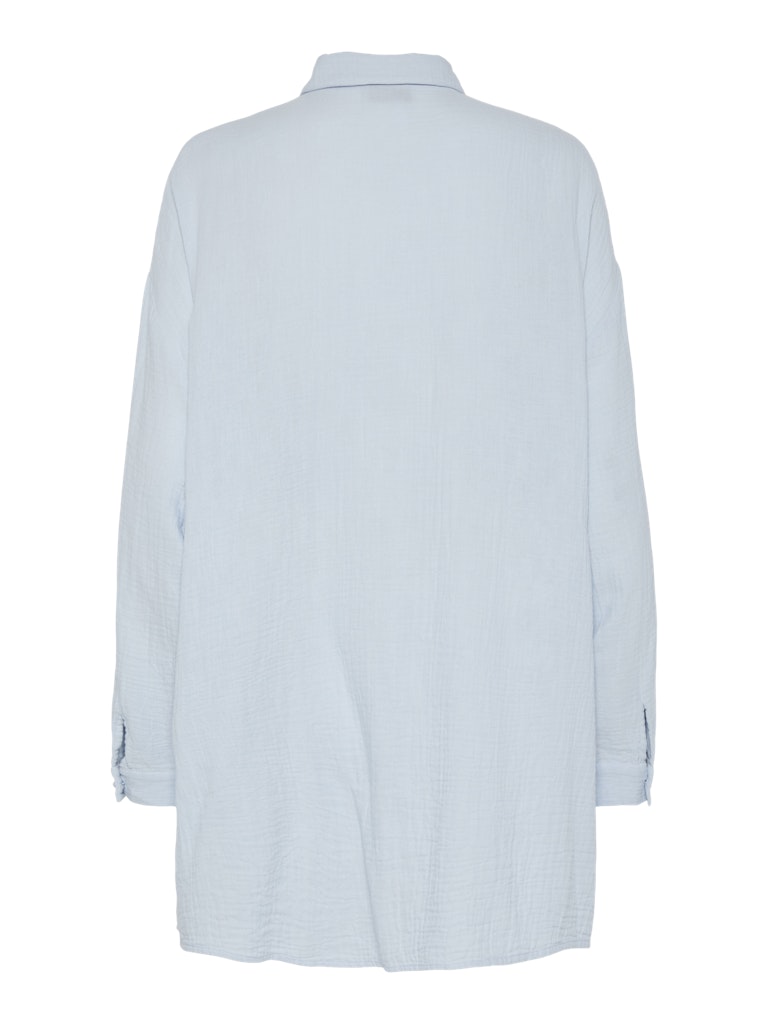 PCSastina LS Oversized Long Shirt Cashmere Blue