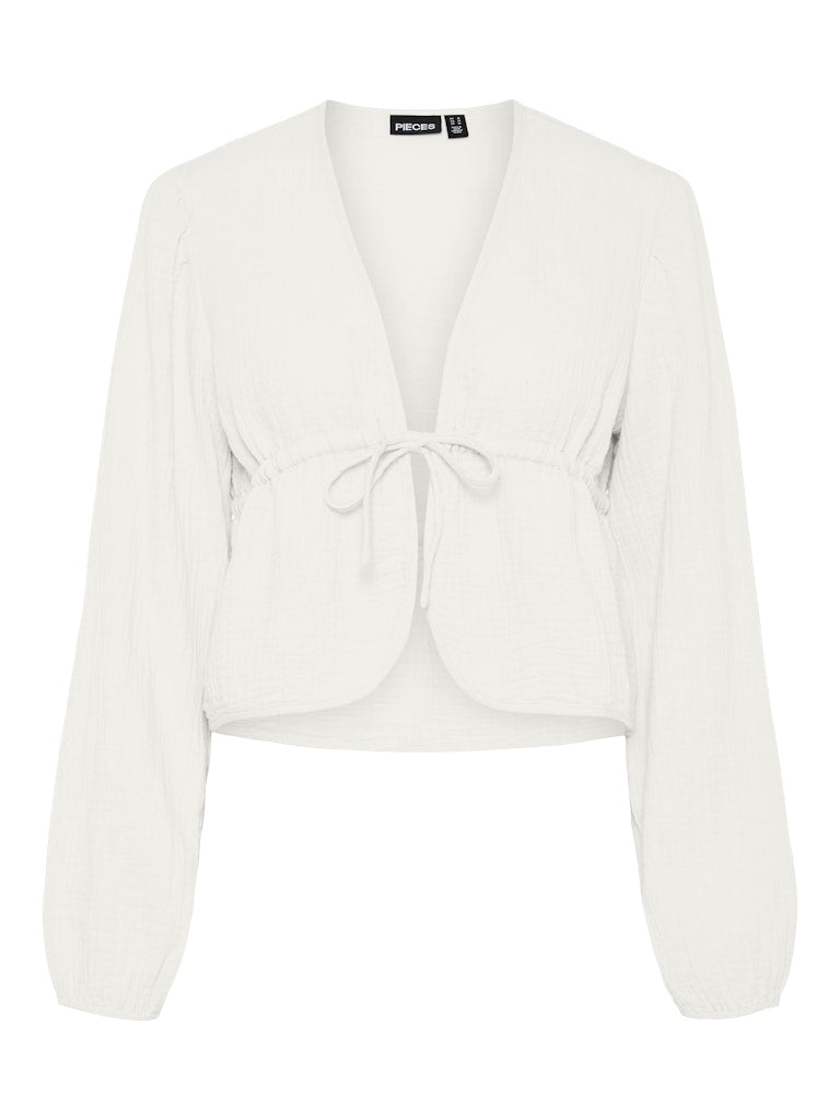 PCAstina LS V-Neck Top Cloud Dancer