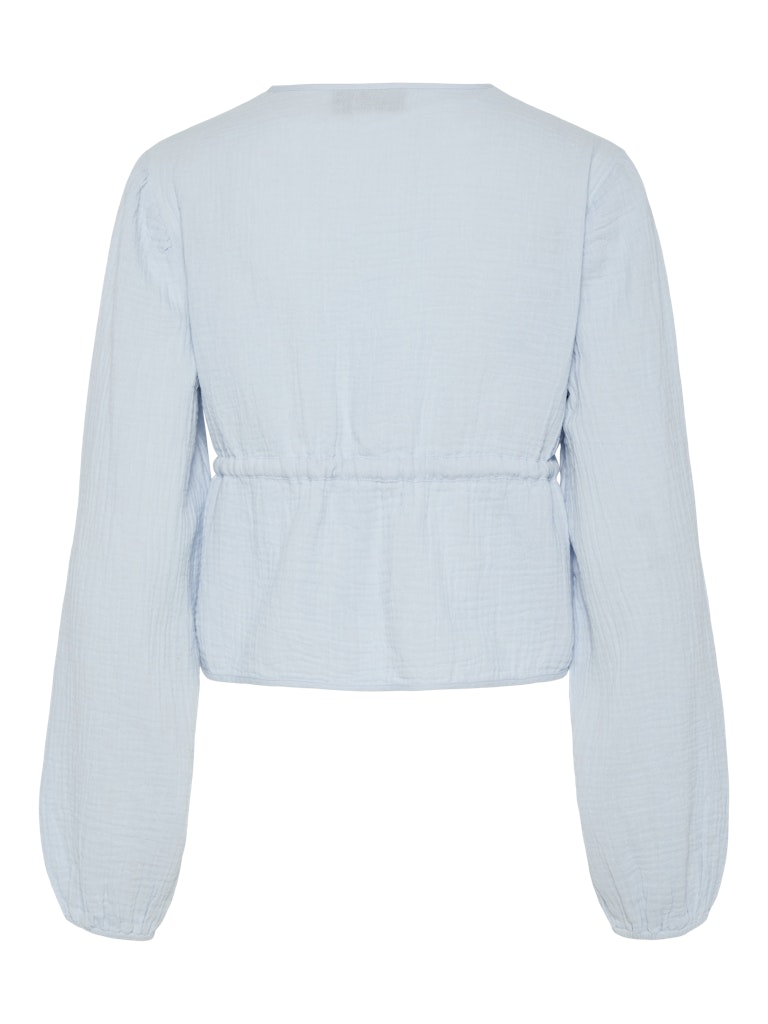 PCAstina LS V-Neck Top Cashmere Blue