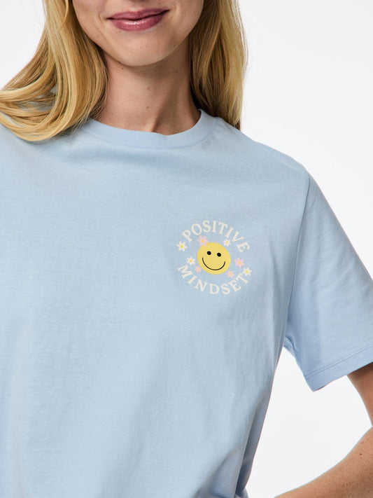 PCTamera SS Printed T-Shirt Cashmere Blue