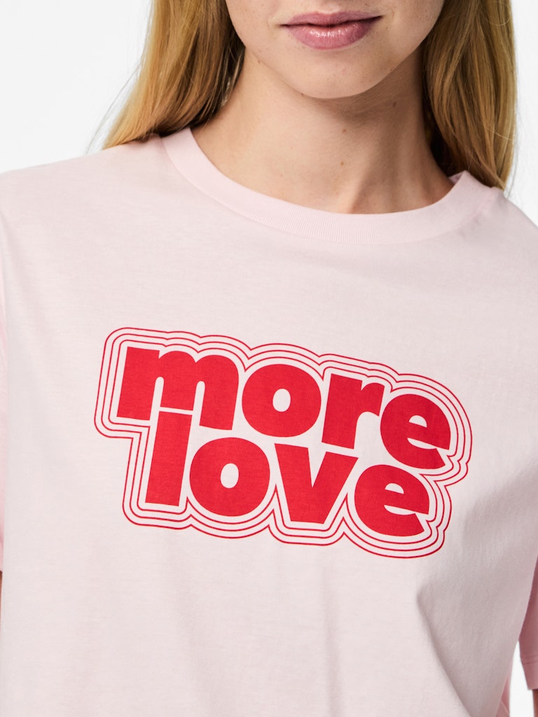 PCTamera SS Printed T-Shirt Pink