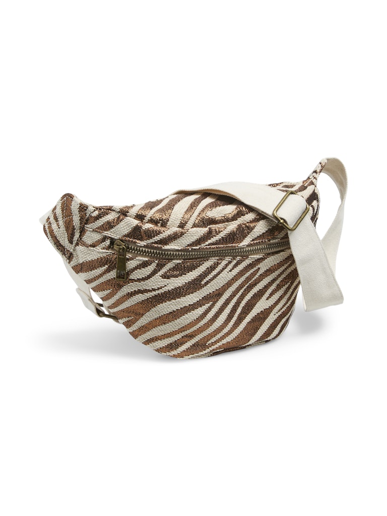 PCParis Zebra Canvas Bumbag Root Beer Zebra