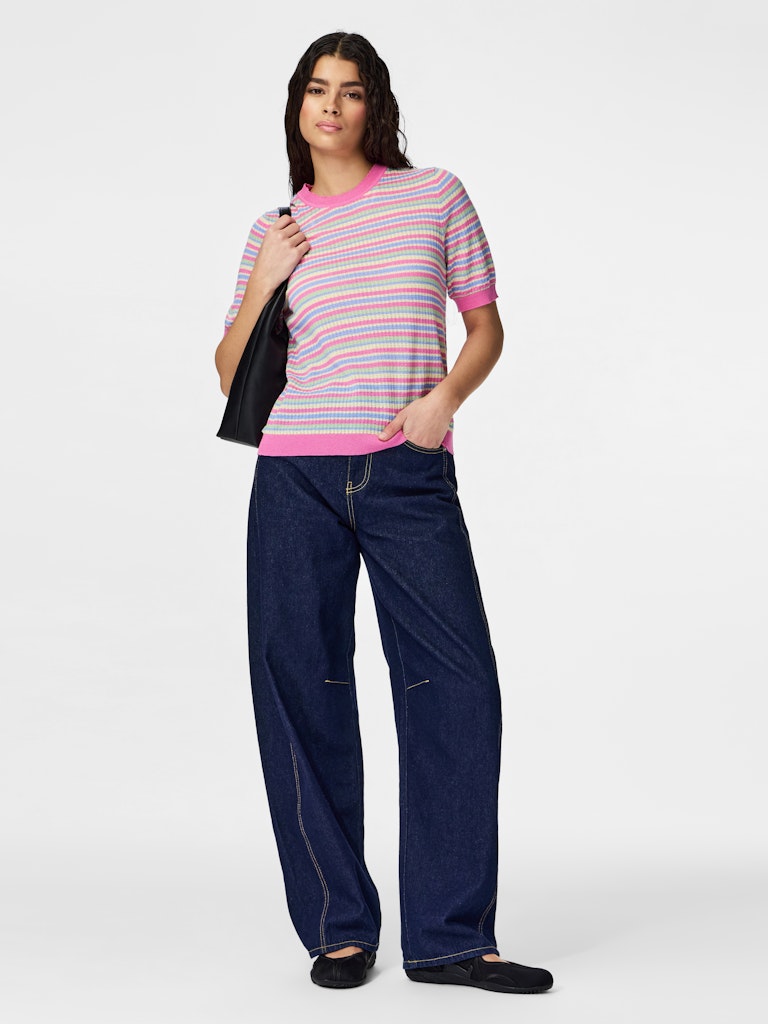 PCDiana SS-O-Neck Knit Wild Orchid