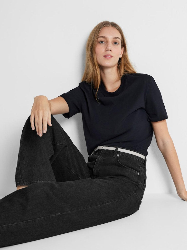 SLFEssential SS Boxy Tee Black