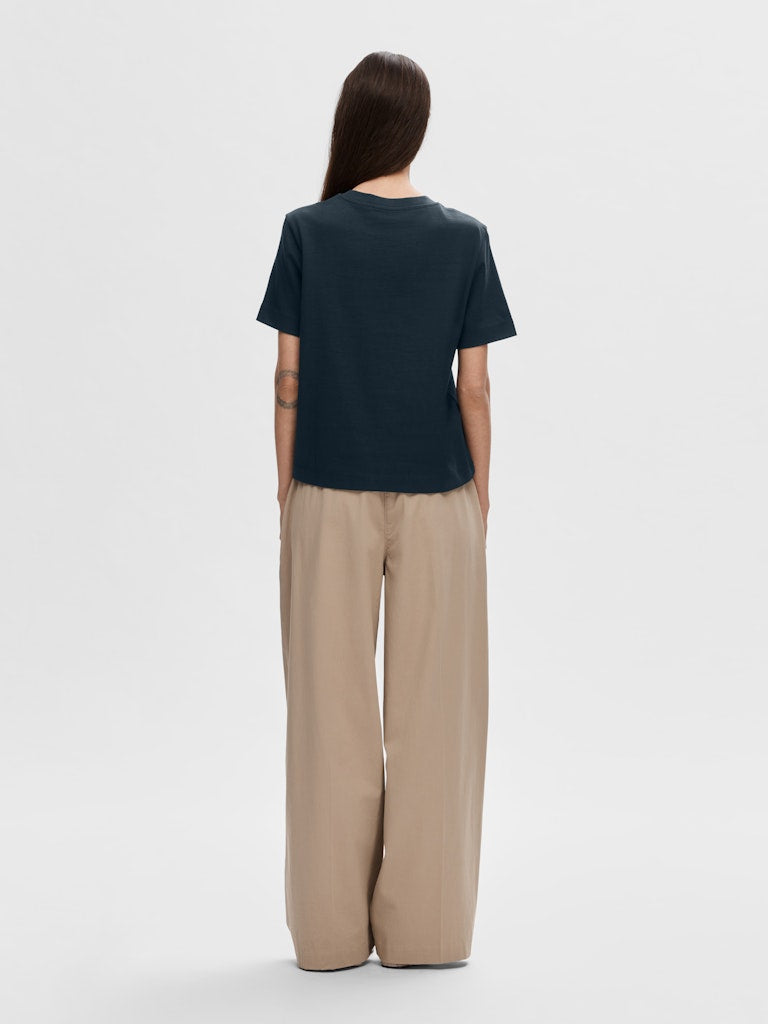 SLFEssential SS Boxy Tee Dark Sapphire