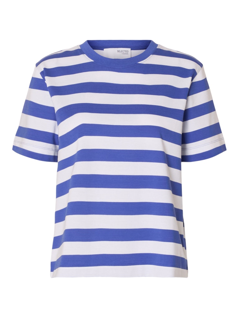 SLFEssential Striped Boxy Tee Dazzling Blue