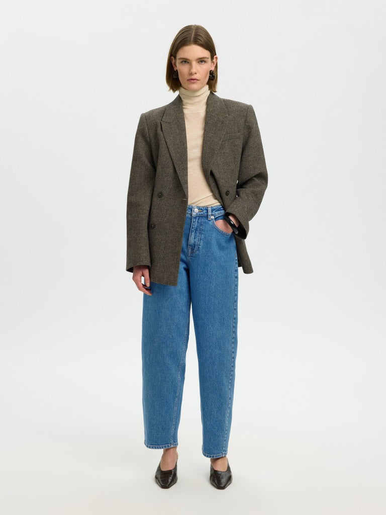 SLWBarrel Bea-Kori HW Jeans Medium Blue
