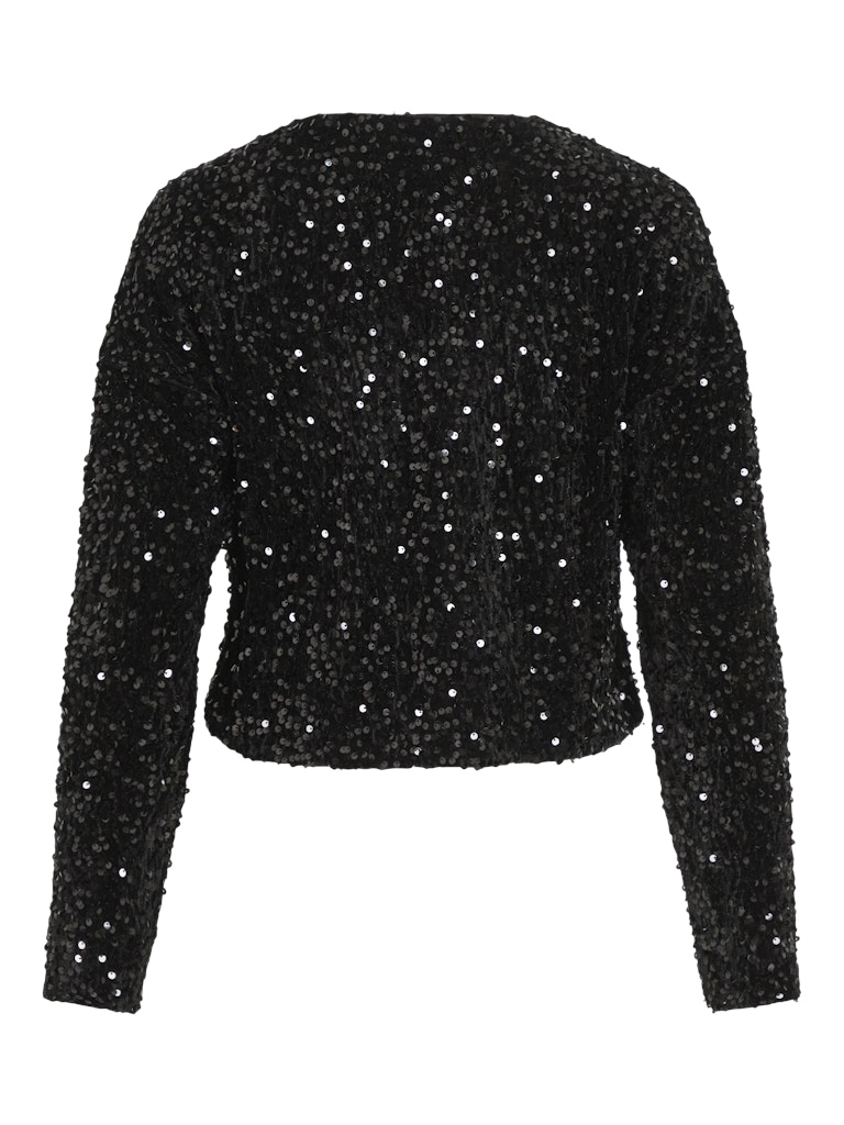 VIAria L/S O-Neck Cardigan Black