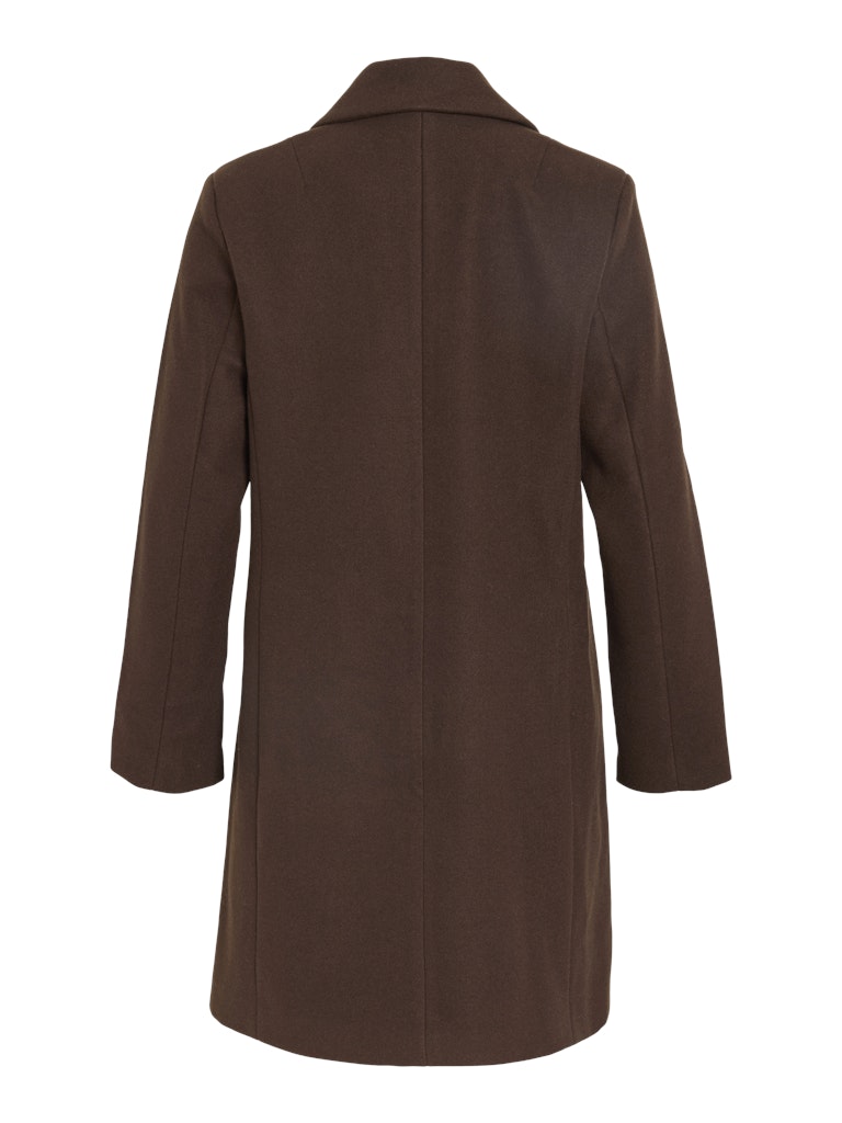 VIClaudia Button Coat Coffee Bean