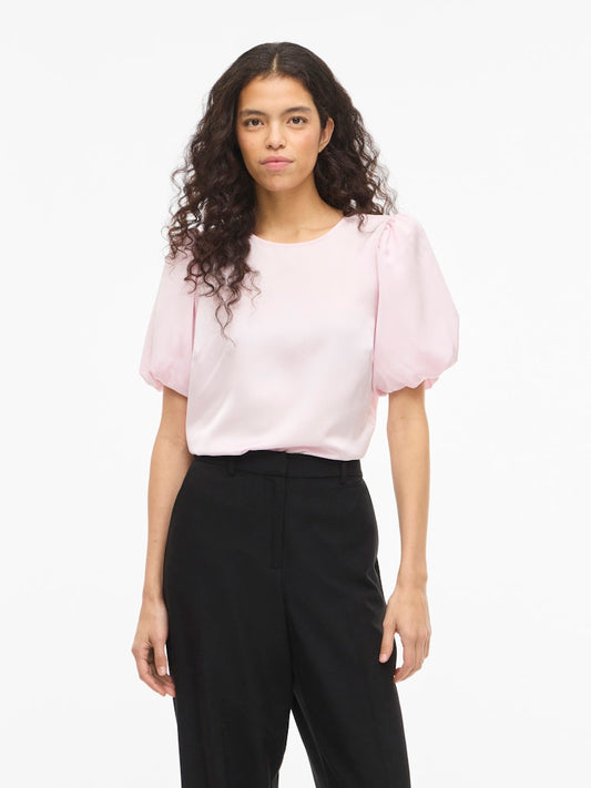 VIEllette 2/4 Satin Puff Top Cherry Blossom