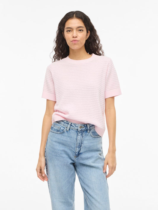 VILollo O-Neck Knit Top Cherry Blossom
