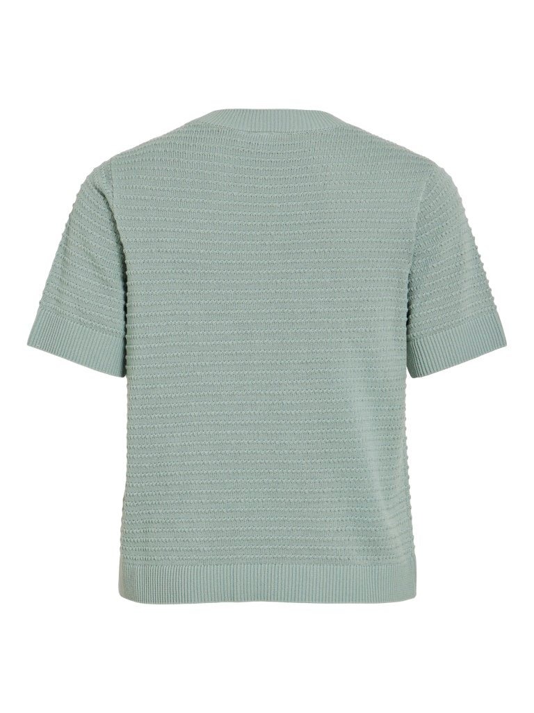 VILollo O-Neck Knit Top Blue Surf