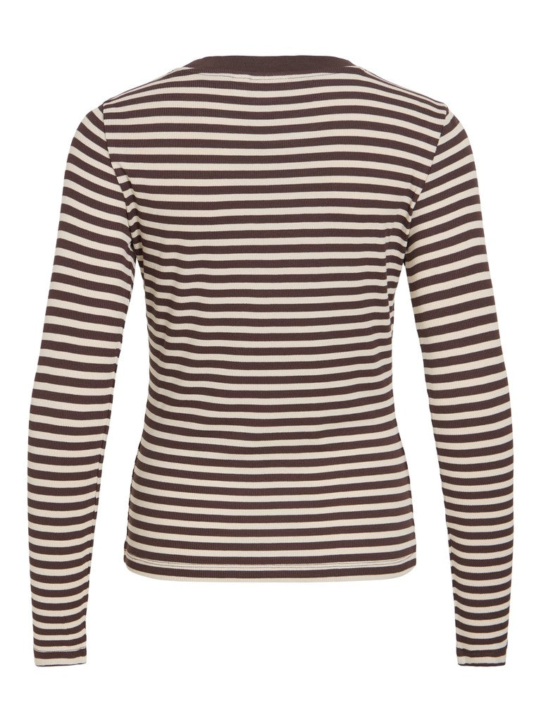 VIAvera O-Neck L/S Top Coffee Bean