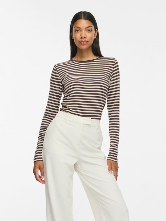 VIAvera O-Neck L/S Top Coffee Bean