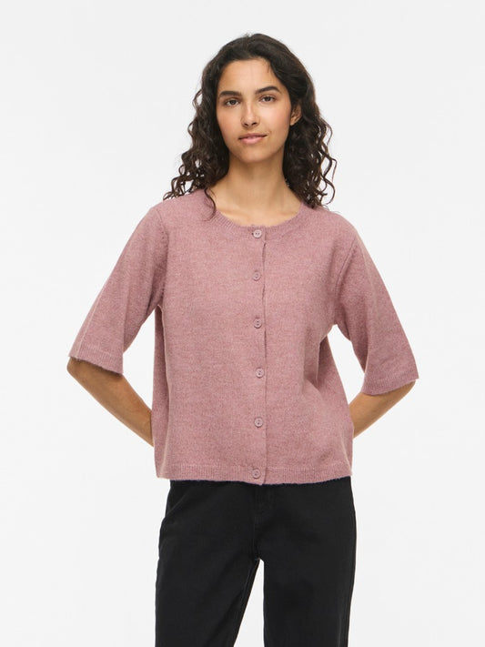 VILiga 2/4 O-Neck Cardigan Nostalgia Rose