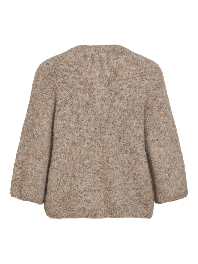 VIBows 3/4 Knit Cardigan Natural Melange