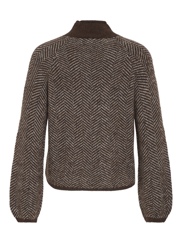 VILory High Neck L/S Knit Top Coffee Bean