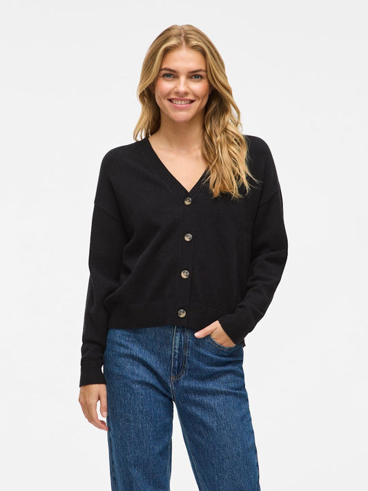 VIRil V-Neck Knit Cardiagan Black