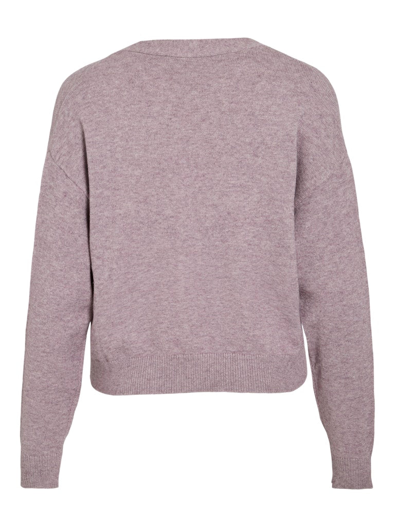 VIRil V-Neck Knit Cardiagan Toadstool Light