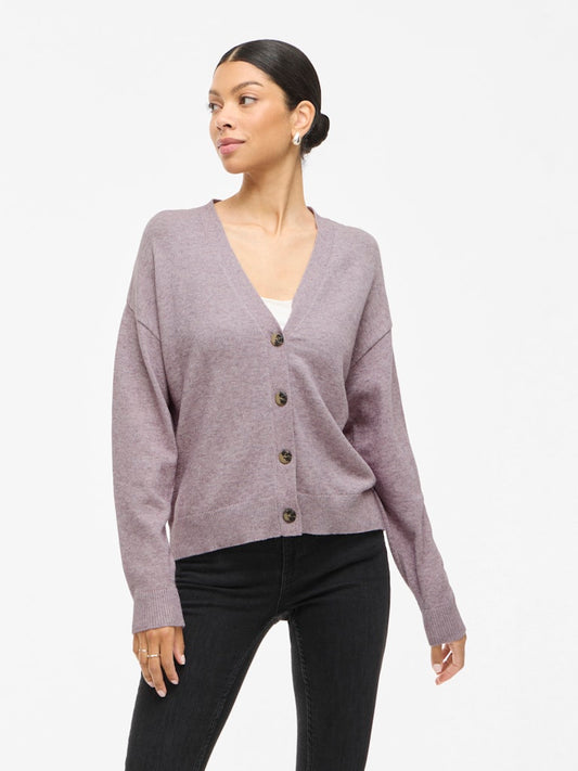 VIRil V-Neck Knit Cardiagan Toadstool Light