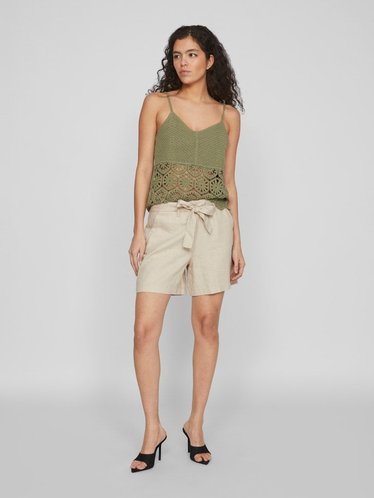 VIJolanda HW Shorts Feather Gray