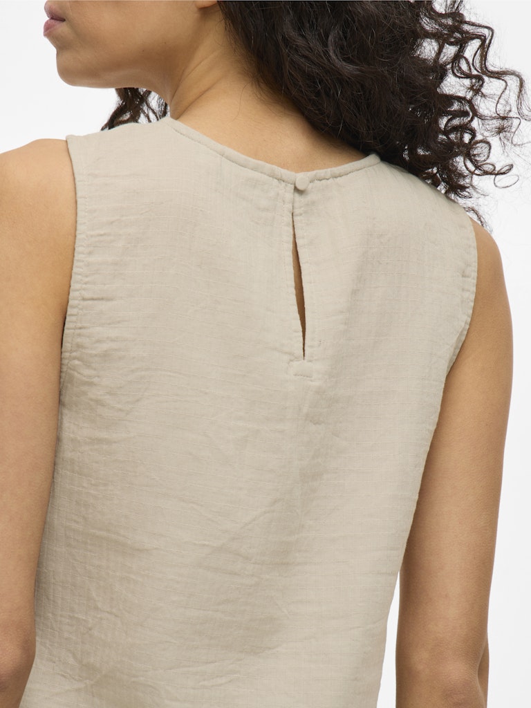 VILania O-Neck Short Top Feather Gray