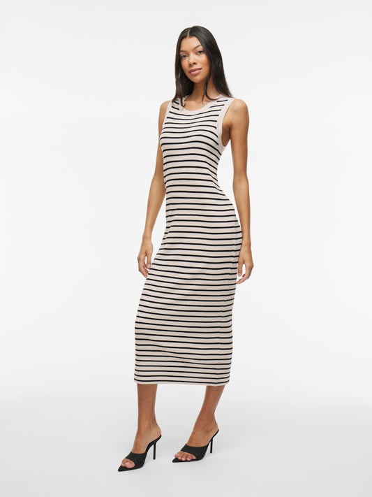 VIZicha O-Neck L/S Midi Dress Birch Black