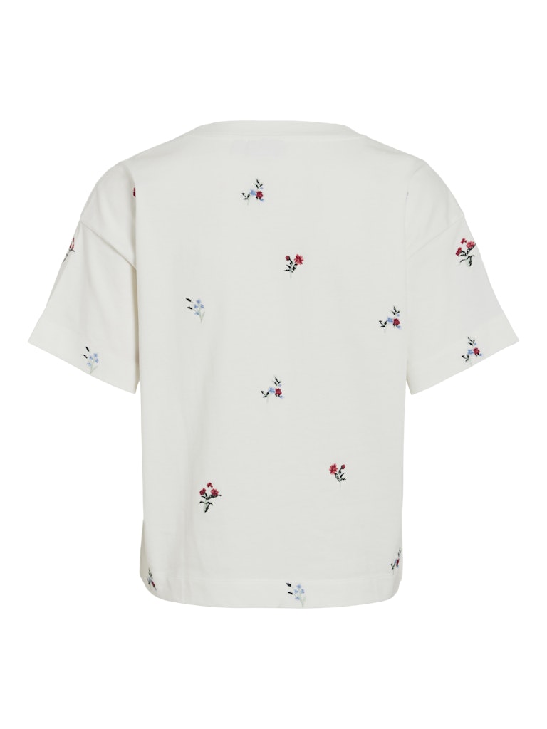 VIMonie Flower S/S O-Neck Snow White