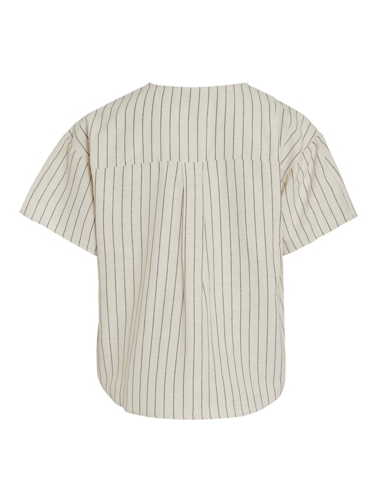 VIPrisilla Striped V-Neck Top Super Light Natural