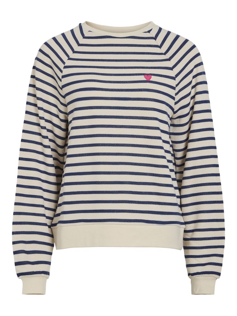 VIHeather L/S Striped Sweat Navy Blazer