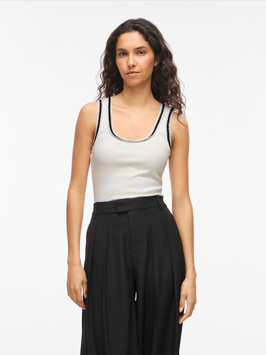 VIMovana O-Neck S/L Trop Snow White