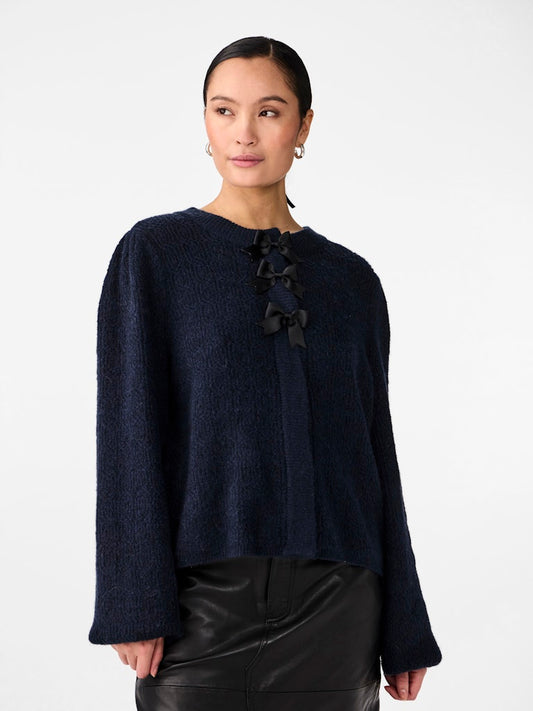 YABonsa LS Knit Cardigan Navy Blazer