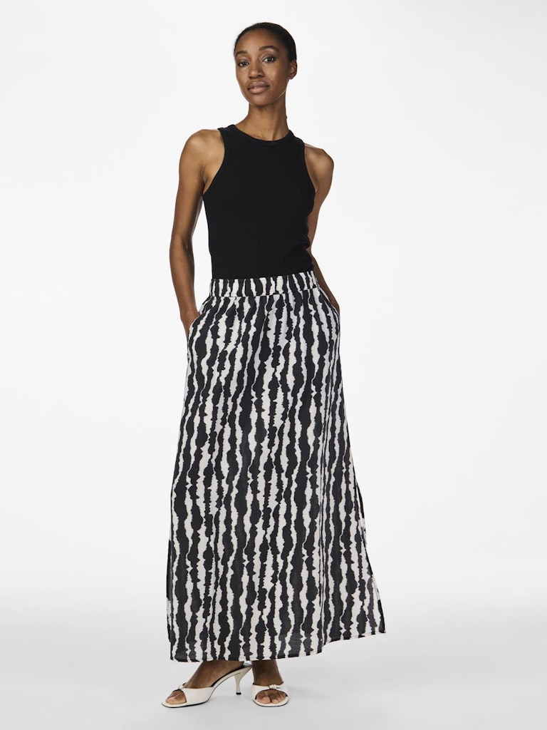 YASZena HW Ankle Skirt Black