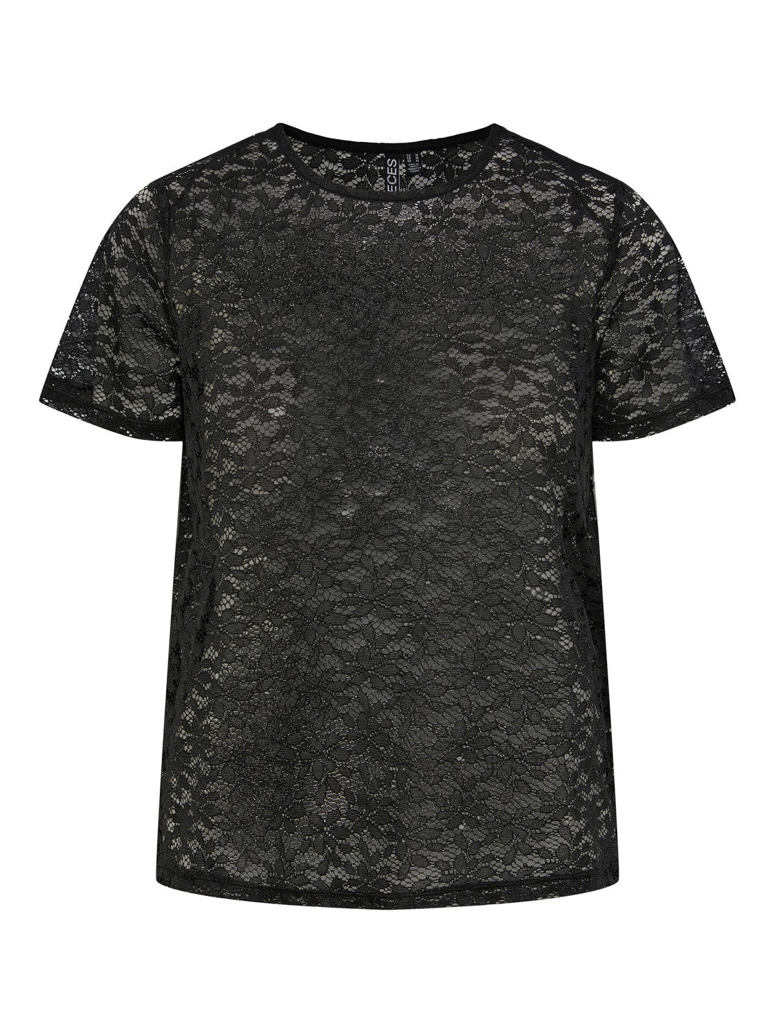 PCStacy SS Lace Top Black