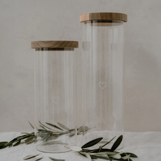 ES Vorratsglas Herz 25 cm