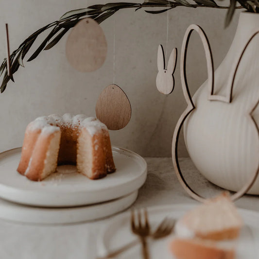 ES Holzanhänger Hase natur 8er Set