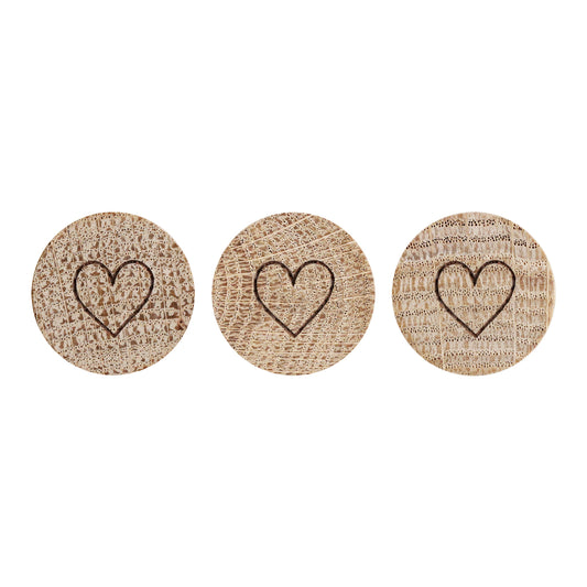 ES Holzmagnet 3er Set Herz