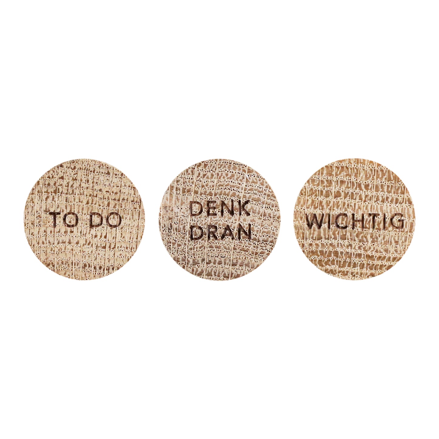 ES Holzmagnet 3er Set Denk dran