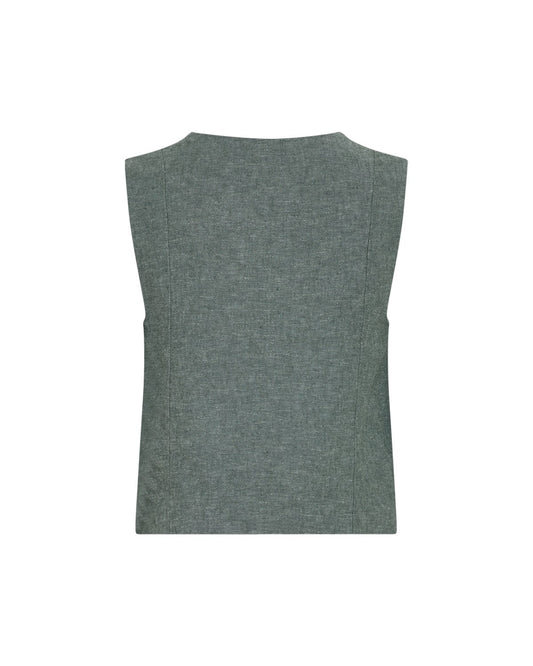 MSCHViana Ginia V Neck Waiscoat Laurel Wreath